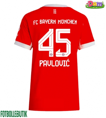 Bayern Munich Aleksandar Pavlovic #45 Hemmatröja Kvinnor 2025-26 Kortärmad